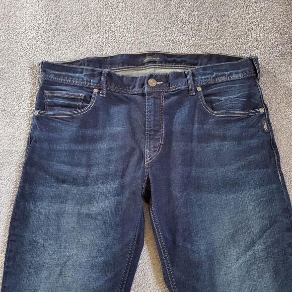 Silver Jeans Mens 40x30 Blue Straight Denim Allan - Picture 5 of 15